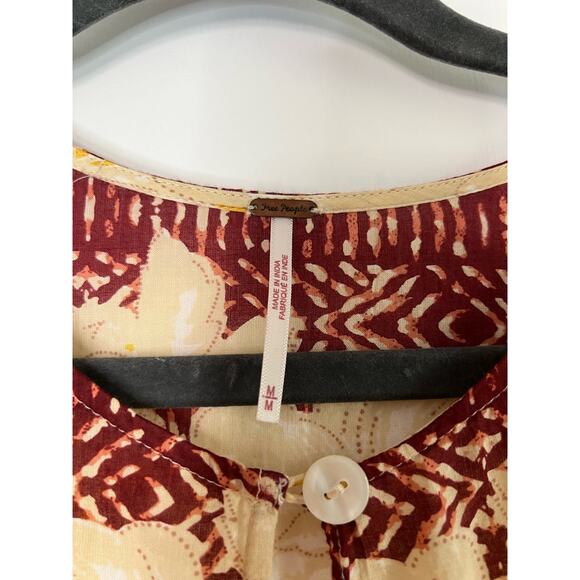 Free People Gotta Have You Tunic Top Sleeveless Yellow Sz M - Picture 7 of 10